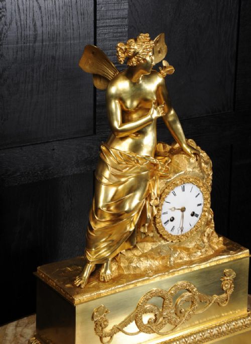 fig 3. Psyche and the Butterfly - Large and Stunning Early Ormolu ANtique French Clock