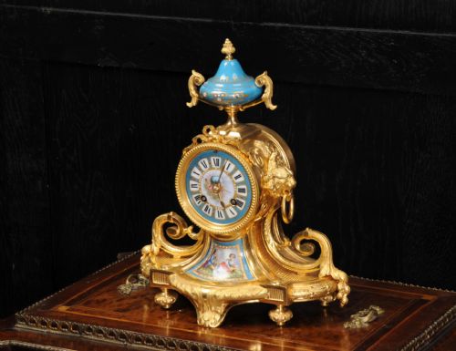 fig 1. Ormolu and Sevres Porcelain Boudoir Clock