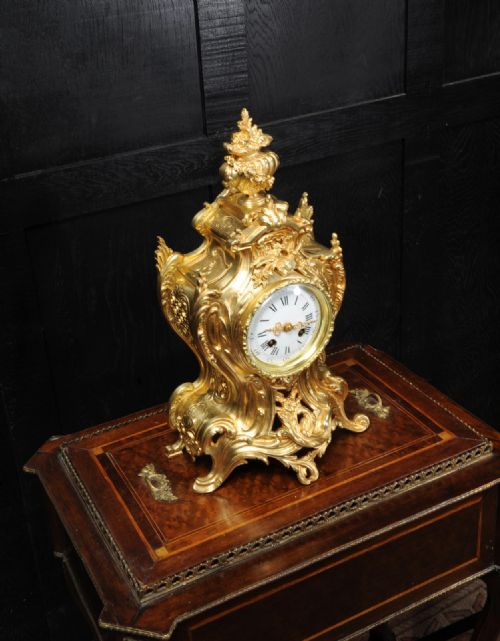 fig 2. Antique French Gilt Bronze Rococo Clock