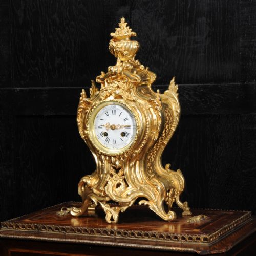 fig 3. Antique French Gilt Bronze Rococo Clock