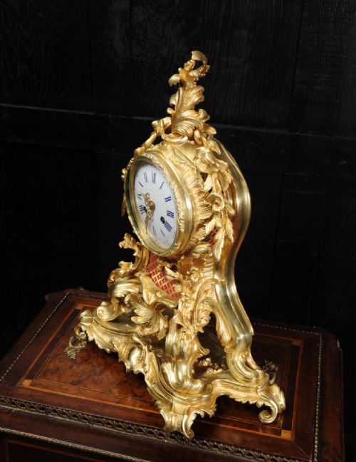 fig 4. Large Rococo Ormolu Antique French Clock by Vincenti