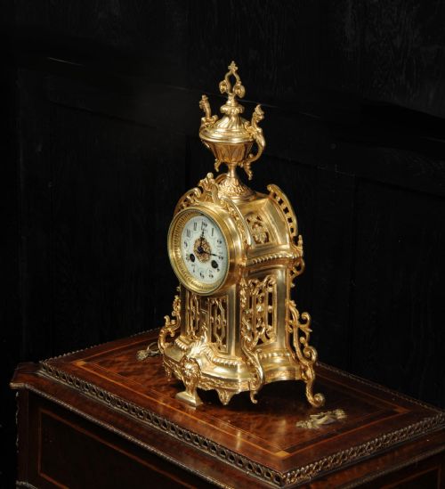 fig 2. Antique French Gilt Bronze Clock by Samuel Marti