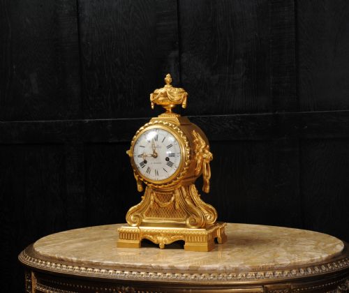 fig 2. Early Ormolu Drum Head Clock ~ Antoine Foullet (1710 - 7775)