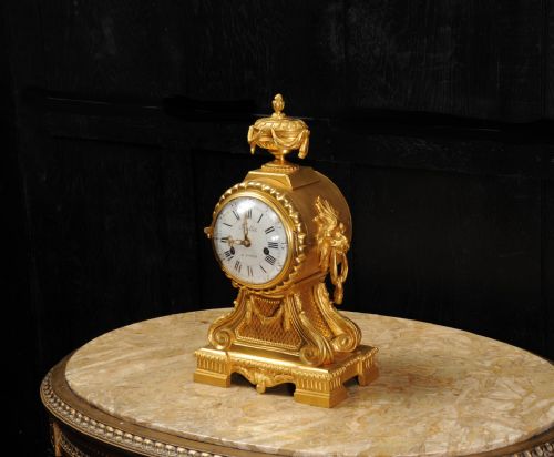 fig 3. Early Ormolu Drum Head Clock ~ Antoine Foullet (1710 - 7775)