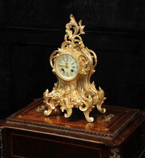 fig 2. Antique French Gilt Bronze Rococo Clock