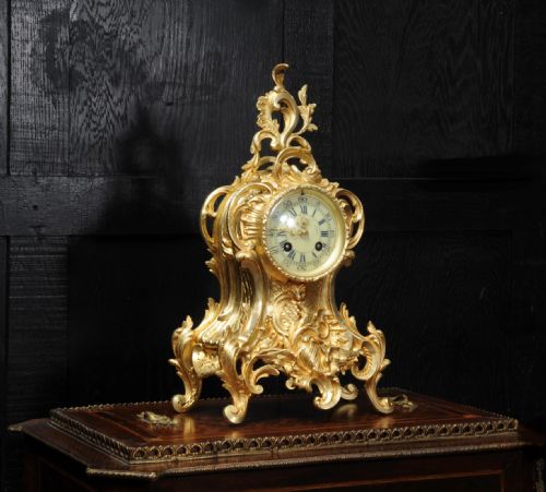 fig 4. Antique French Gilt Bronze Rococo Clock