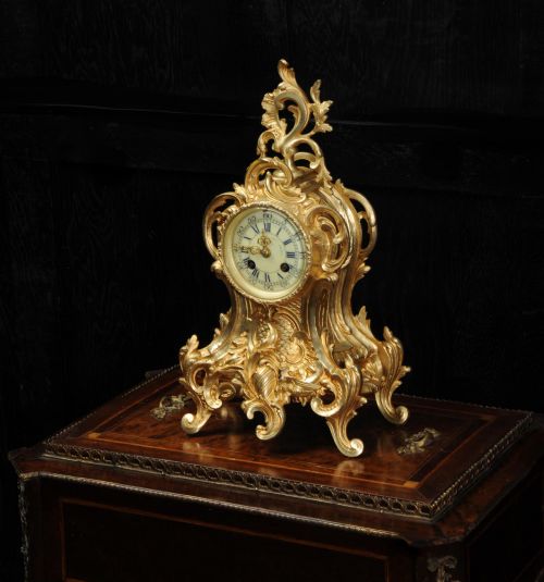 fig 5. Antique French Gilt Bronze Rococo Clock