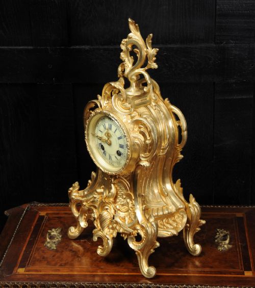 fig 6. Antique French Gilt Bronze Rococo Clock