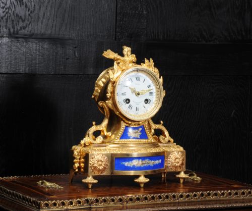fig 2. Japy Freres Ormolu and Porcelain Antique Boudoir Clock