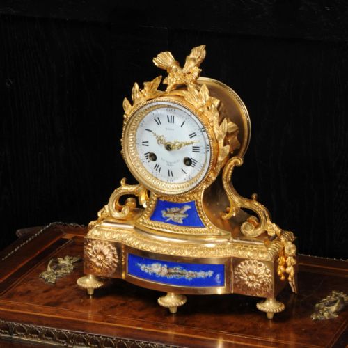 fig 3. Japy Freres Ormolu and Porcelain Antique Boudoir Clock