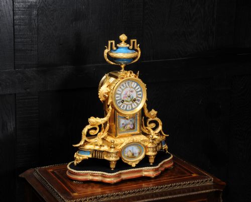 fig 3. Japy Freres Ormolu and Sevres Porcelain Antique French Clock