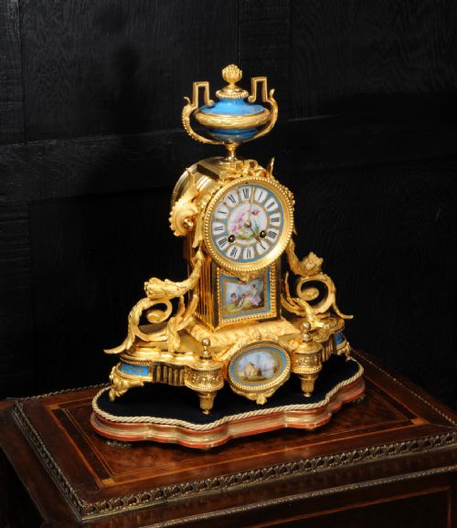 fig 4. Japy Freres Ormolu and Sevres Porcelain Antique French Clock
