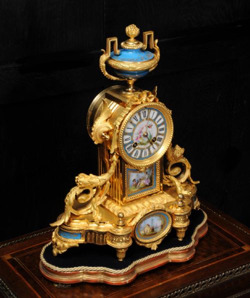 fig 5. Japy Freres Ormolu and Sevres Porcelain Antique French Clock