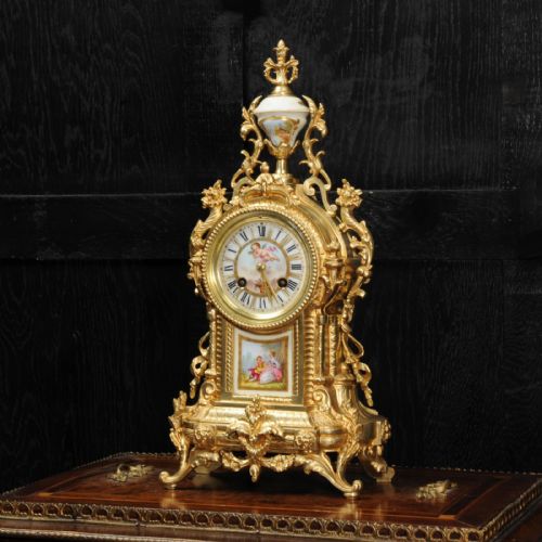 fig 2. Antique French Ormolu and Sevres Porcelain Clock