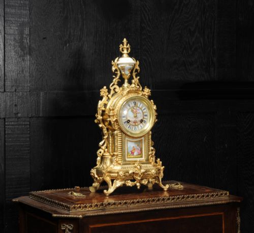 fig 3. Antique French Ormolu and Sevres Porcelain Clock