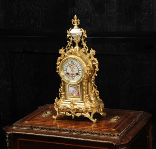 fig 4. Antique French Ormolu and Sevres Porcelain Clock