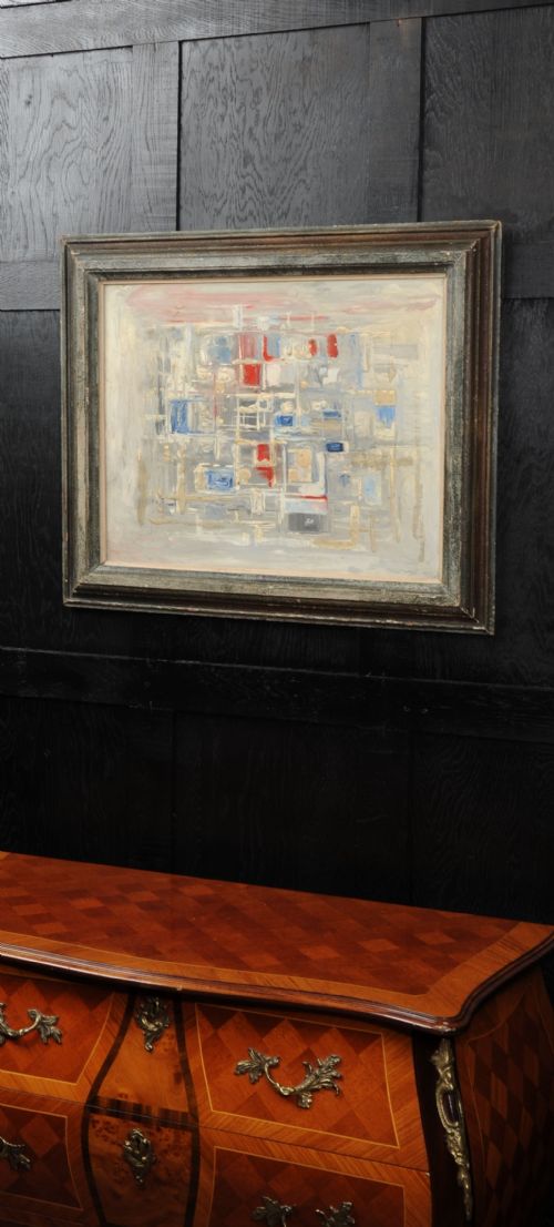 Original Mid Century Abstract Oil Painting by William Ernst Burwell, Frsa