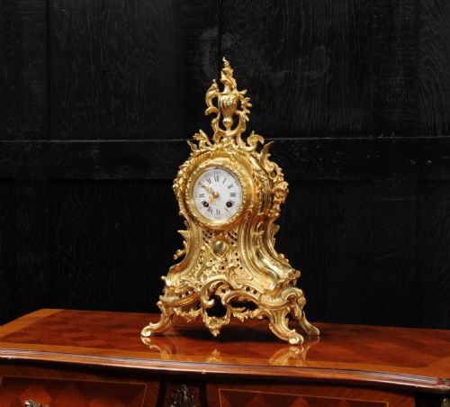 fig 3. Antique French Gilt Bronze Rococo Clock