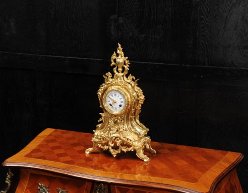 fig 4. Antique French Gilt Bronze Rococo Clock