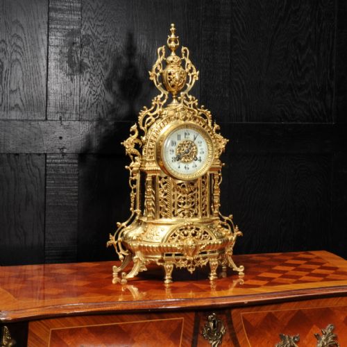 fig 1. Antique French Gilt Bronze Baroque Clock