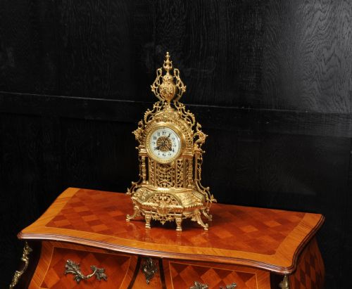 fig 2. Antique French Gilt Bronze Baroque Clock