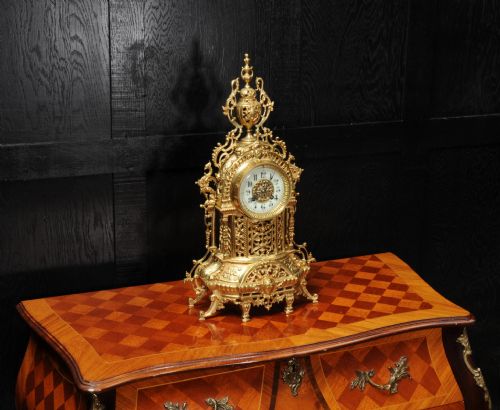 fig 3. Antique French Gilt Bronze Baroque Clock