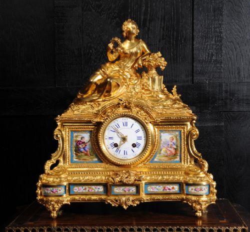 Fine Ormolu and Sèvres Porcelain Clock by Raingo Frères and Henri Picard of Paris