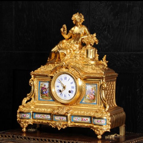 fig 1. Fine Ormolu and Sèvres Porcelain Clock by Raingo Frères and Henri Picard of Paris
