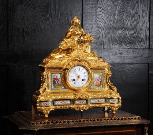 fig 2. Fine Ormolu and Sèvres Porcelain Clock by Raingo Frères and Henri Picard of Paris