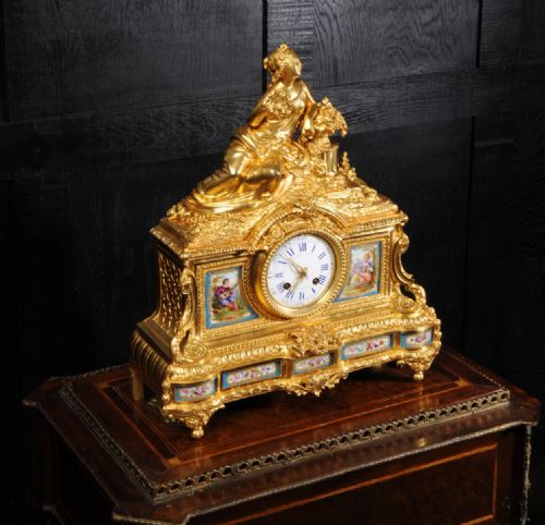 fig 3. Fine Ormolu and Sèvres Porcelain Clock by Raingo Frères and Henri Picard of Paris