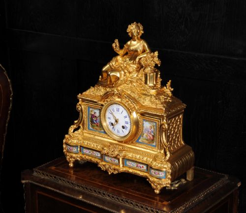 fig 5. Fine Ormolu and Sèvres Porcelain Clock by Raingo Frères and Henri Picard of Paris
