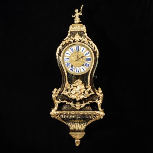 fig 1. C1750 Rare and Exquisite Boulle Bracket Clock with Original Bracket