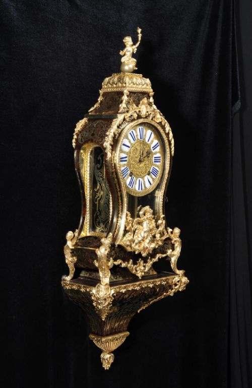 fig 4. C1750 Rare and Exquisite Boulle Bracket Clock with Original Bracket