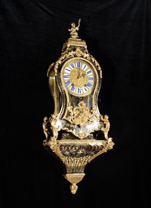 fig 6. C1750 Rare and Exquisite Boulle Bracket Clock with Original Bracket