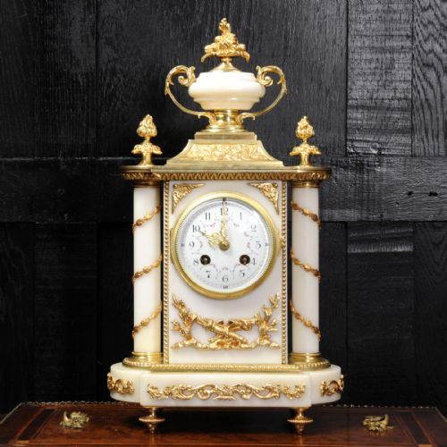 fig 2. Ormolu and White Marble Boudoir Clock