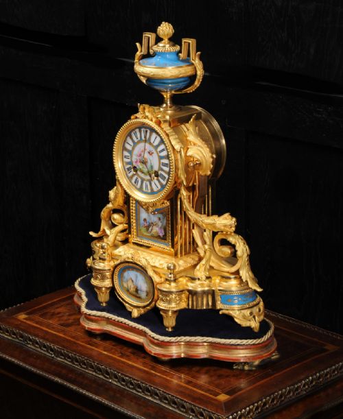 fig 5. Japy Freres Ormolu and Sevres Porcelain Antique French Clock