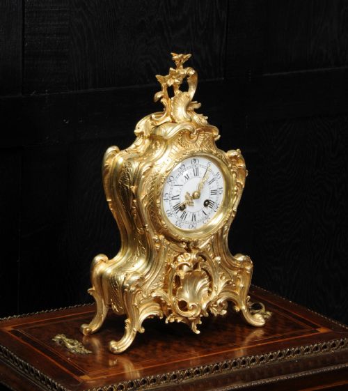 fig 2. Antique French Gilt Bronze Rococo Clock