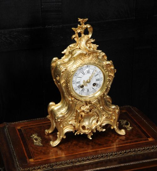 fig 3. Antique French Gilt Bronze Rococo Clock