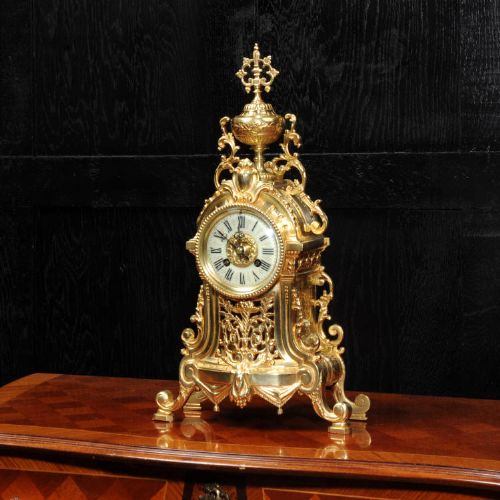 fig 2. Antique French Gilt Bronze Louis XVI Boudoir Clock