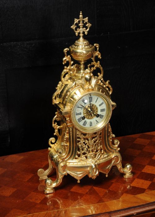 fig 3. Antique French Gilt Bronze Louis XVI Boudoir Clock