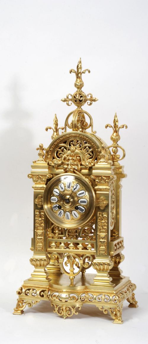 Japy Freres Antique French Gothic Clock