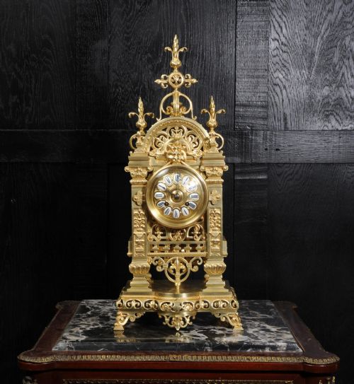fig 2. Japy Freres Antique French Gothic Clock