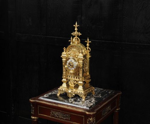 fig 3. Japy Freres Antique French Gothic Clock