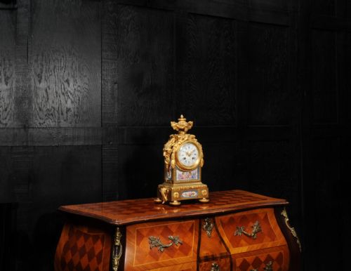 fig 3. Early Ormolu and Sevres Porcelain Antique French Clock by Lepine Paris