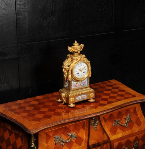 fig 5. Early Ormolu and Sevres Porcelain Antique French Clock by Lepine Paris