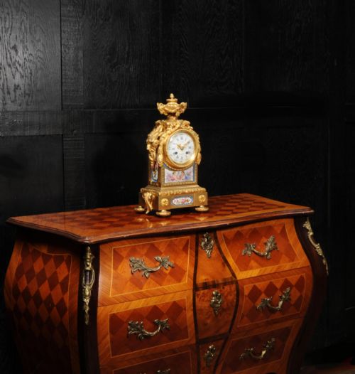 fig 6. Early Ormolu and Sevres Porcelain Antique French Clock by Lepine Paris