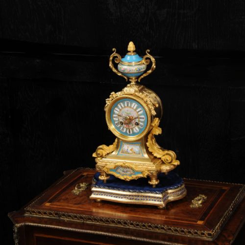 fig 2. Japy Freres Ormolu and Sevres Porcelain Antique French Clock