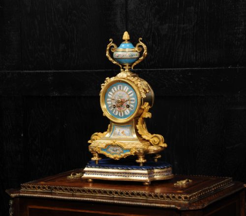 fig 3. Japy Freres Ormolu and Sevres Porcelain Antique French Clock