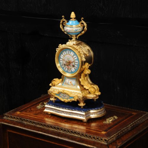 fig 4. Japy Freres Ormolu and Sevres Porcelain Antique French Clock