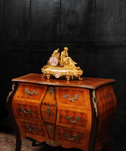 fig 3. apy Freres Sevres Porcelain and Gilt Metal Clock ~ Euterpe, Muse of the Arts